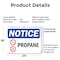 Signmission Propane OSHA Notice Sign, Plastic, 24in W x 18in L, 2PK OS-2PACK-NS-P-1824-L-17893 - alternate 6